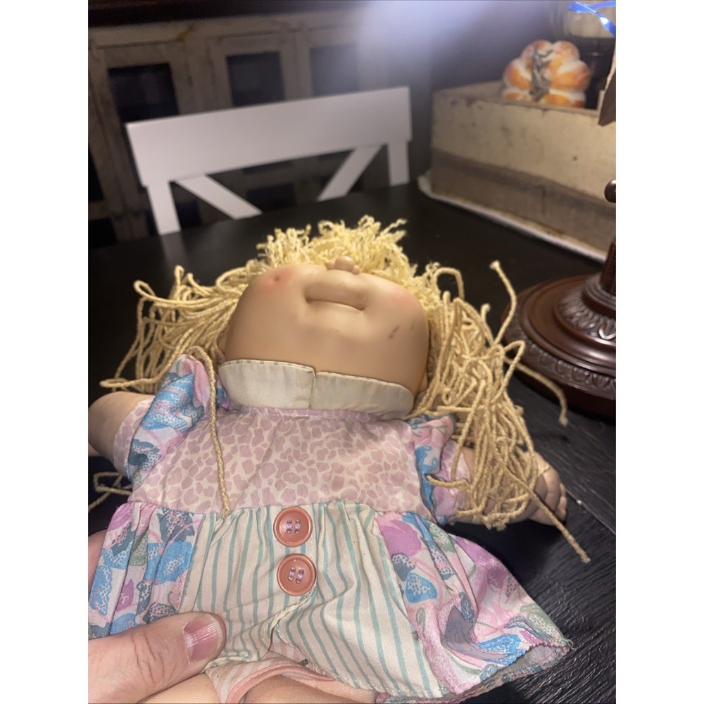 Vintage Hasbro Cabbage Patch Kids Crimp 'N Curl Doll Blonde Hair Blue Eyes